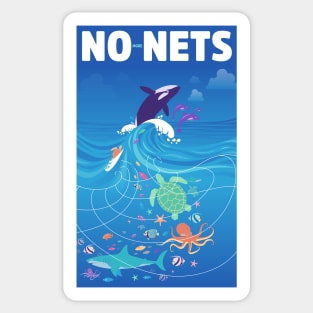 No more nets Sticker